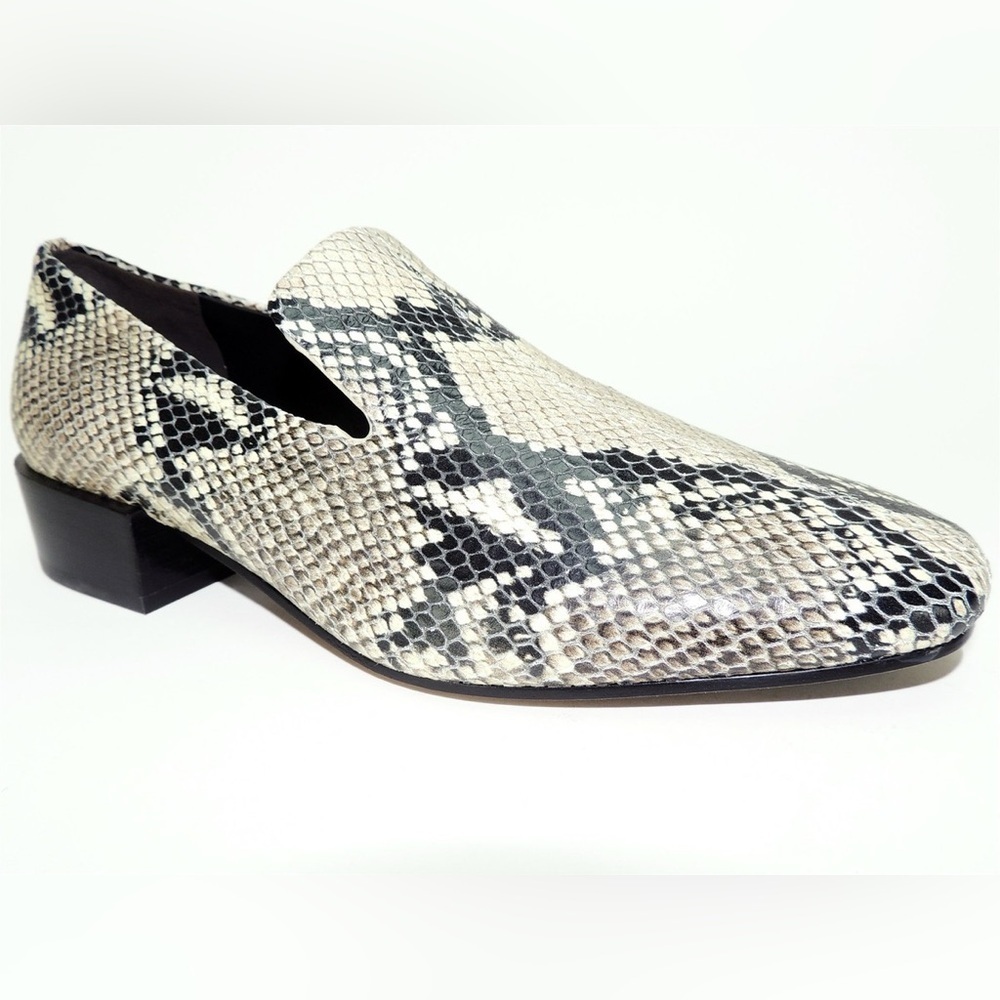 Via Spiga Women's Baudelaire Loafers Rocia Snake Leather Size 9